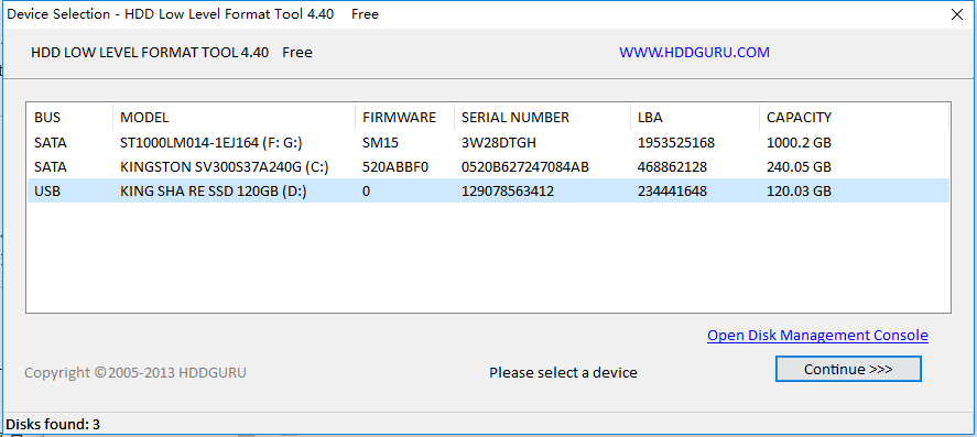 HDD LLF Low Level Format Tool