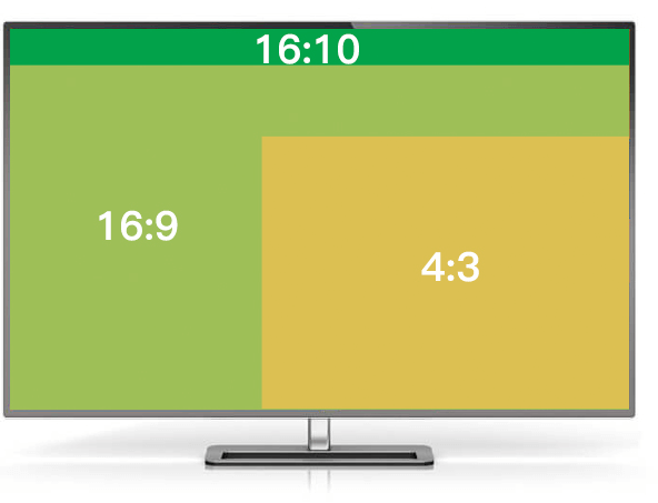 16:9、16:10、4:3